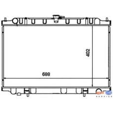8MK 376 724-671 HELLA Радиатор, охлаждение двигателя