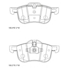 KD6792 ASIMCO Комплект тормозных колодок, дисковый тормоз