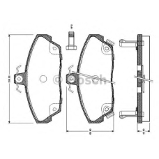0 986 TB2 190 BOSCH Комплект тормозных колодок, дисковый тормоз
