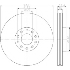8DD 355 113-501 HELLA Тормозной диск