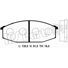 IBD-1116 IPS Parts Комплект тормозных колодок, дисковый тормоз