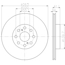 8DD 355 113-081 HELLA PAGID Тормозной диск