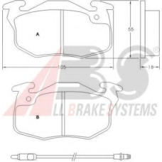 P 61 044 ABS Комплект тормозных колодок, дисковый тормоз