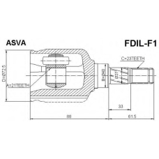 FDIL-F1 ASVA Шарнирный комплект, приводной вал
