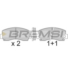 BP2215 BREMSI Комплект тормозных колодок, дисковый тормоз