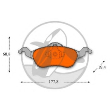 88 7100 HERZOG Комплект тормозных колодок, дисковый тормоз
