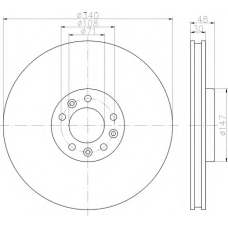8DD 355 119-651 HELLA Тормозной диск