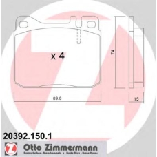 20392.150.1 ZIMMERMANN Комплект тормозных колодок, дисковый тормоз