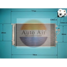16-1425 AUTO AIR GLOUCESTER Конденсатор, кондиционер