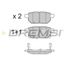BP3322 BREMSI Комплект тормозных колодок, дисковый тормоз