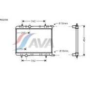 PEA2250 AVA Радиатор, охлаждение двигателя
