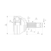 CVJ5438.10 OPEN PARTS Шарнирный комплект, приводной вал