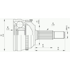 CVJ5441.10 OPEN PARTS Шарнирный комплект, приводной вал
