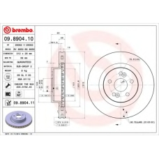 09.8904.10 BREMBO Тормозной диск