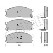 22-0232-1 METELLI Комплект тормозных колодок, дисковый тормоз