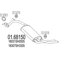 01.68150 MTS Глушитель выхлопных газов конечный