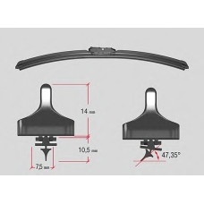 WBG0024.00 OPEN PARTS Щетка стеклоочистителя