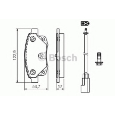 0 986 494 171 BOSCH Комплект тормозных колодок, дисковый тормоз