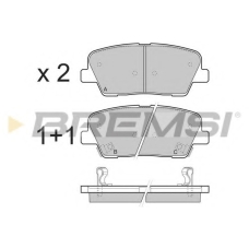 BP3435 BREMSI Комплект тормозных колодок, дисковый тормоз