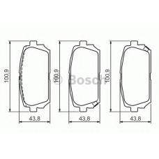 0 986 494 400 BOSCH Комплект тормозных колодок, дисковый тормоз