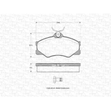 363702160209 MAGNETI MARELLI Комплект тормозных колодок, дисковый тормоз