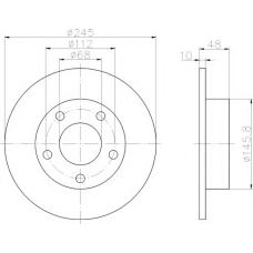 8DD 355 105-681 HELLA Тормозной диск