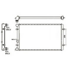 509529A NRF Радиатор, охлаждение двигателя