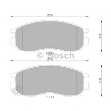0 986 505 929 BOSCH Комплект тормозных колодок, дисковый тормоз