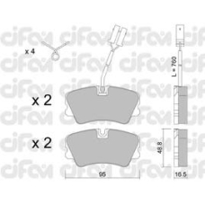 822-065-0 CIFAM Комплект тормозных колодок, дисковый тормоз