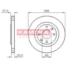 103384 KAMOKA Тормозной диск