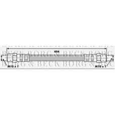 BBH6382 BORG & BECK Тормозной шланг