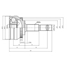 AW1510069A AYWIPARTS Шарнирный комплект, приводной вал