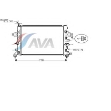 OLA2363 AVA Радиатор, охлаждение двигателя