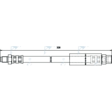 HOS3355 APEC Тормозной шланг