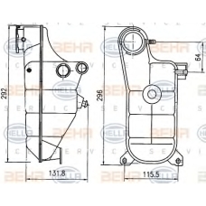 8MA 376 755-151 HELLA Компенсационный бак, охлаждающая жидкость