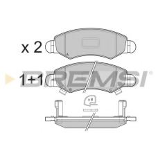 BP3229 BREMSI Комплект тормозных колодок, дисковый тормоз