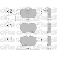 822-118-2 CIFAM Комплект тормозных колодок, дисковый тормоз