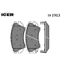 181913 ICER Комплект тормозных колодок, дисковый тормоз