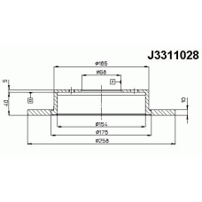 J3311028 NIPPARTS Тормозной диск