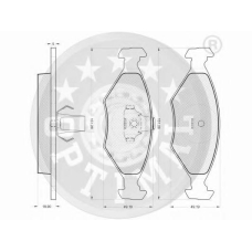 12182 OPTIMAL Комплект тормозных колодок, дисковый тормоз