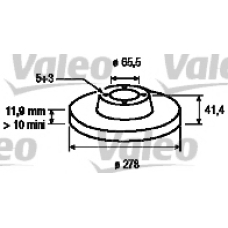 186854 VALEO Тормозной диск