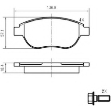 K603800 Vema Комплект тормозных колодок, дисковый тормоз