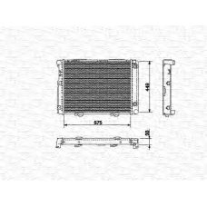 350213533000 MAGNETI MARELLI Радиатор, охлаждение двигателя
