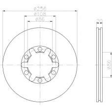 8DD 355 105-111 HELLA Тормозной диск