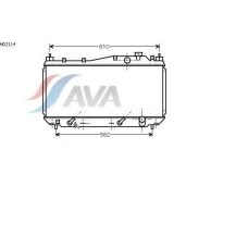 HD2114 AVA Радиатор, охлаждение двигателя