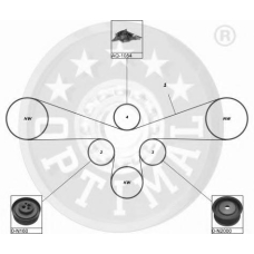 SK-1376 OPTIMAL Комплект ремня грм