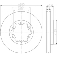 8DD 355 117-421 HELLA Тормозной диск
