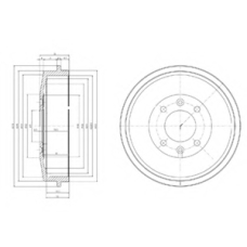 BF265 DELPHI Тормозной барабан