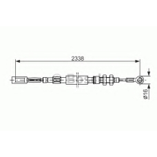 1 987 477 419 BOSCH Трос, стояночная тормозная система