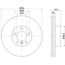 8DD 355 122-002 HELLA PAGID Тормозной диск